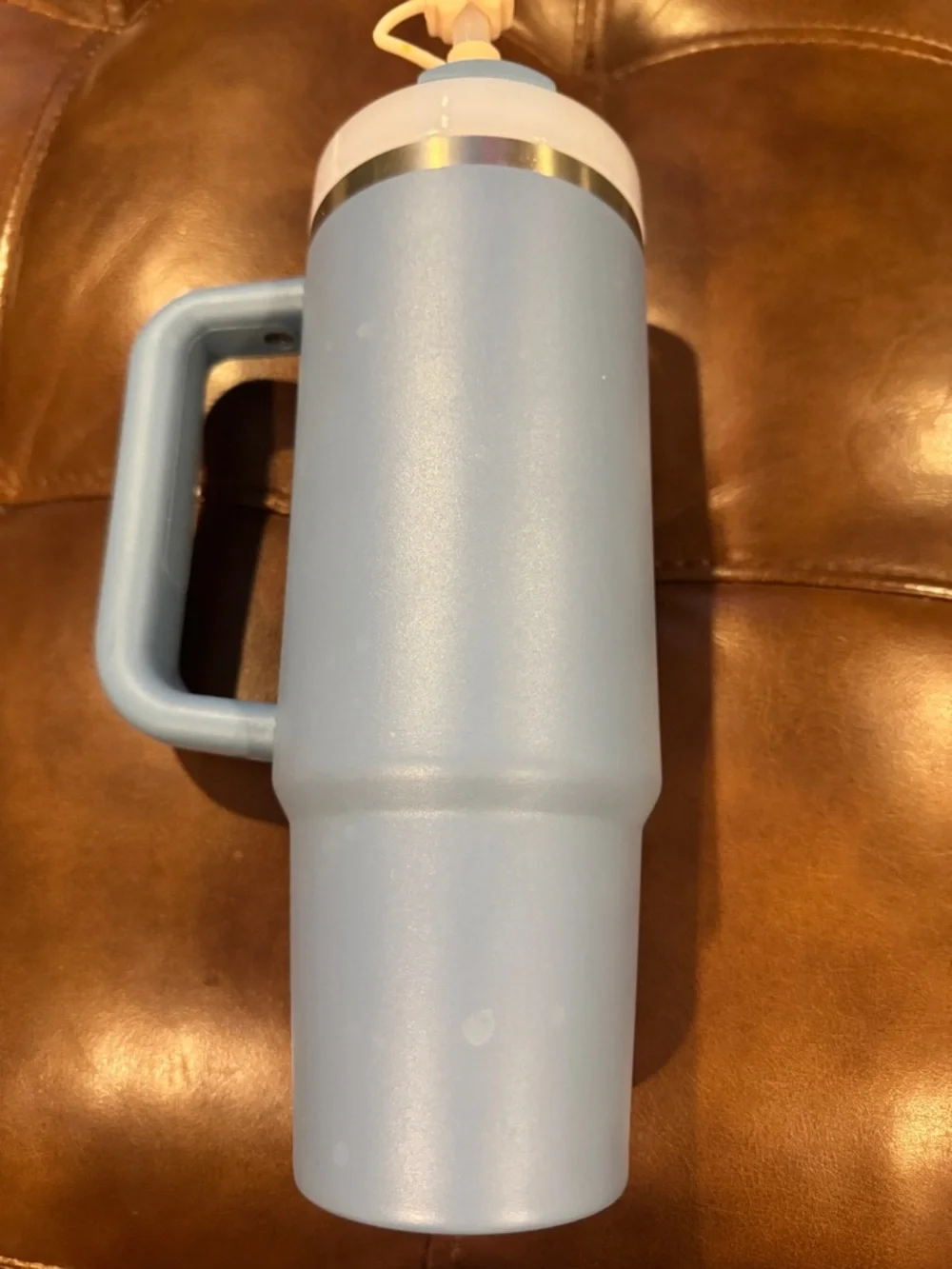 Stanley Powder Blue Insulated Travel Tumbler with Handle - Picture 2 of 7